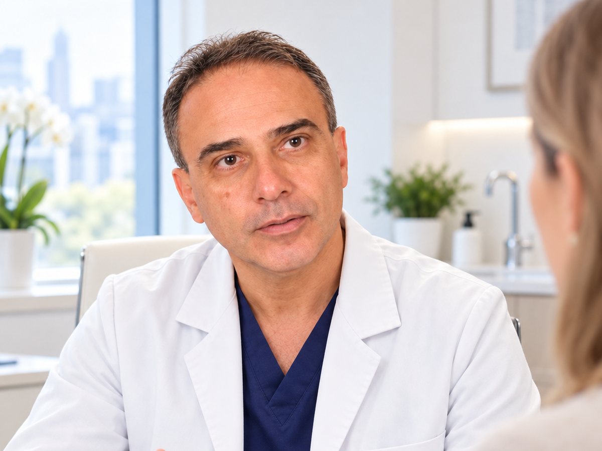 A doctor in unhurried consultation with a patient